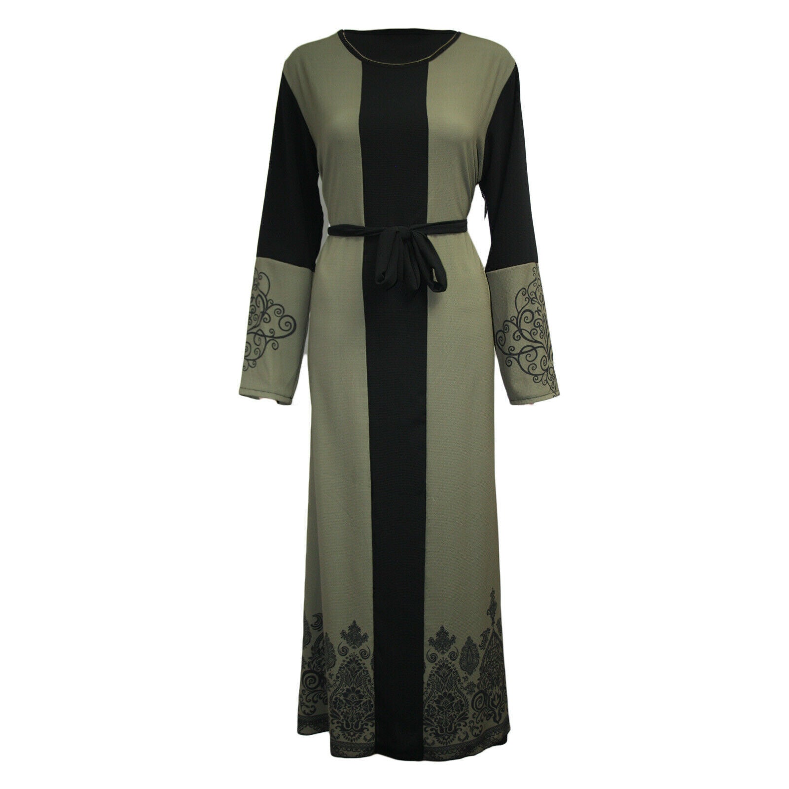 Abaya Longue Élégante Femme avec Ceinture – Manches Longues