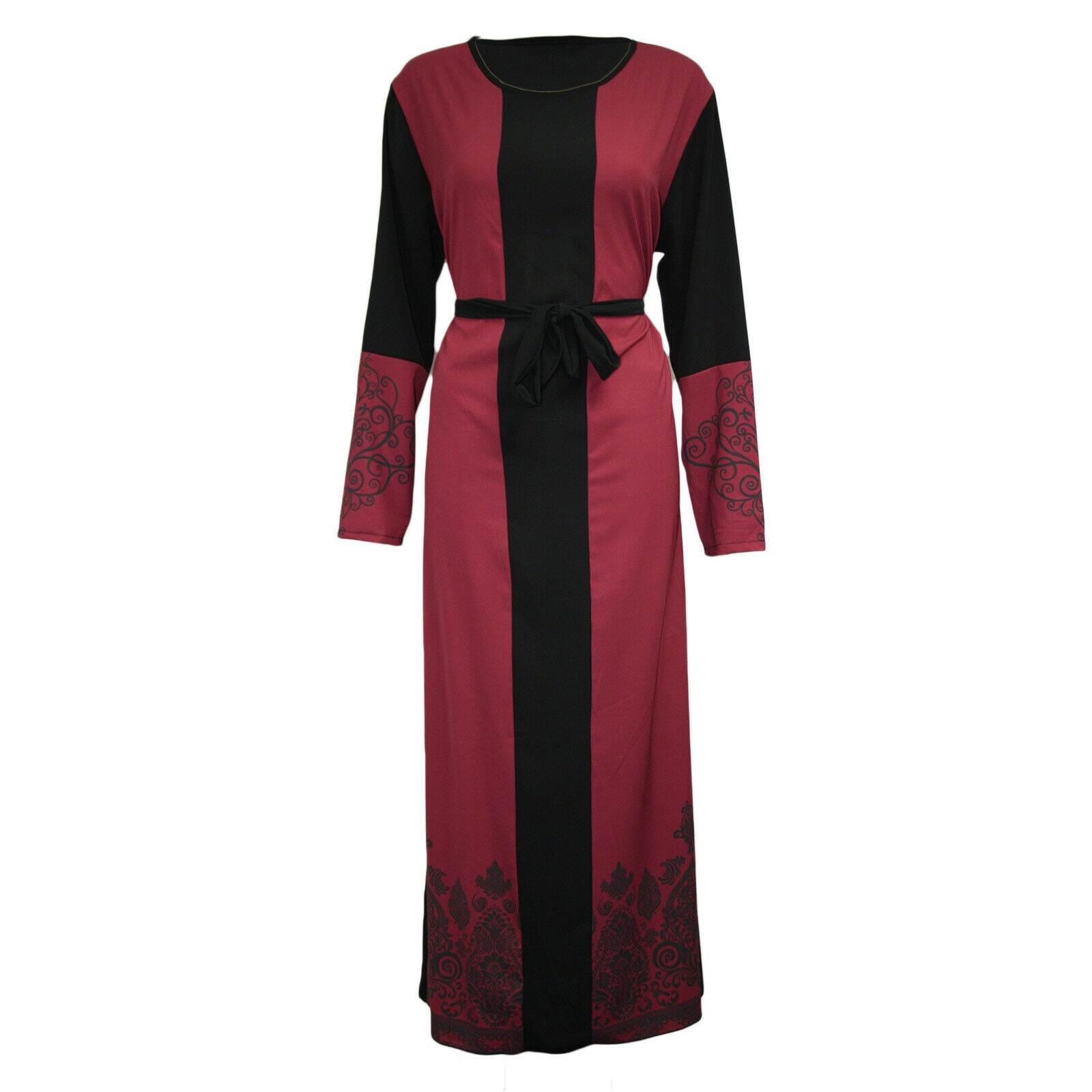 Abaya Longue Élégante Femme avec Ceinture – Manches Longues
