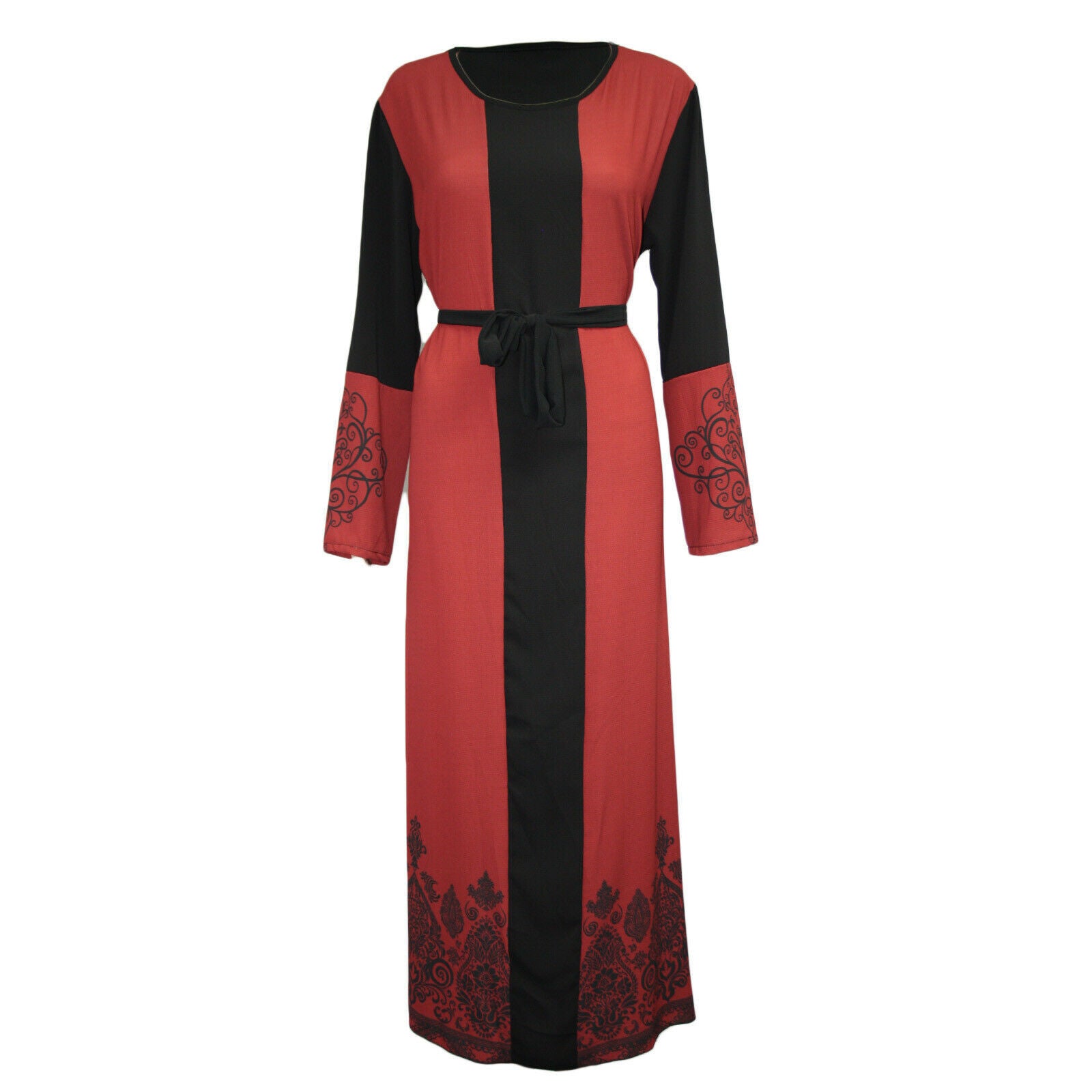 Abaya Longue Élégante Femme avec Ceinture – Manches Longues