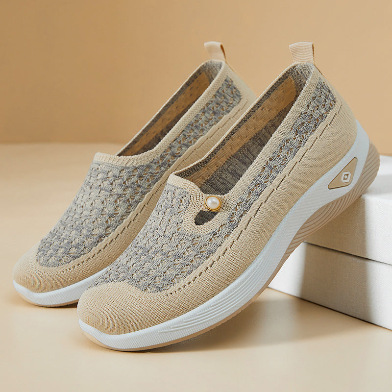 Chaussures femme légères et respirantes – Baskets confortables à enfiler pour le quotidien