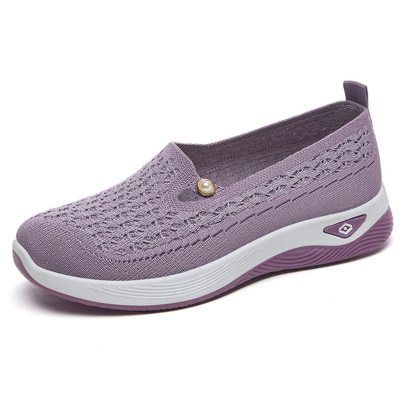 Chaussures femme légères et respirantes – Baskets confortables à enfiler pour le quotidien