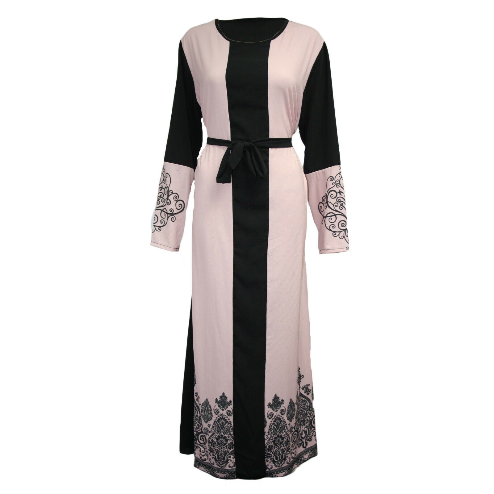 Abaya Longue Élégante Femme avec Ceinture – Manches Longues