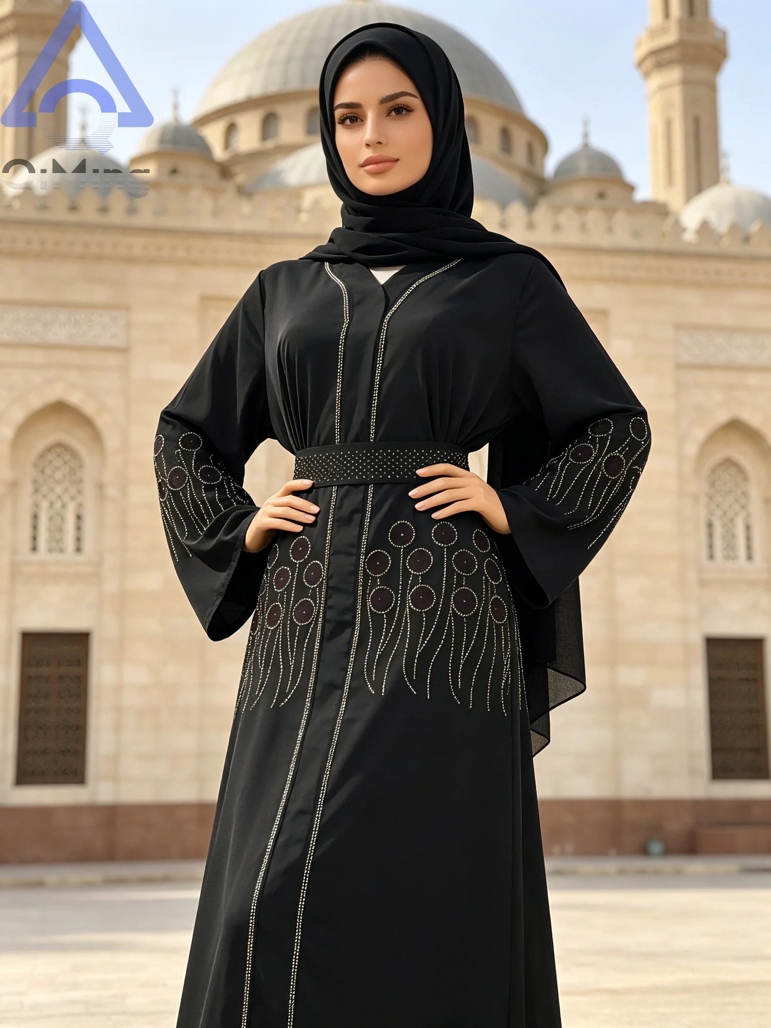 Caftan Abaya Style Marocain avec Broderies