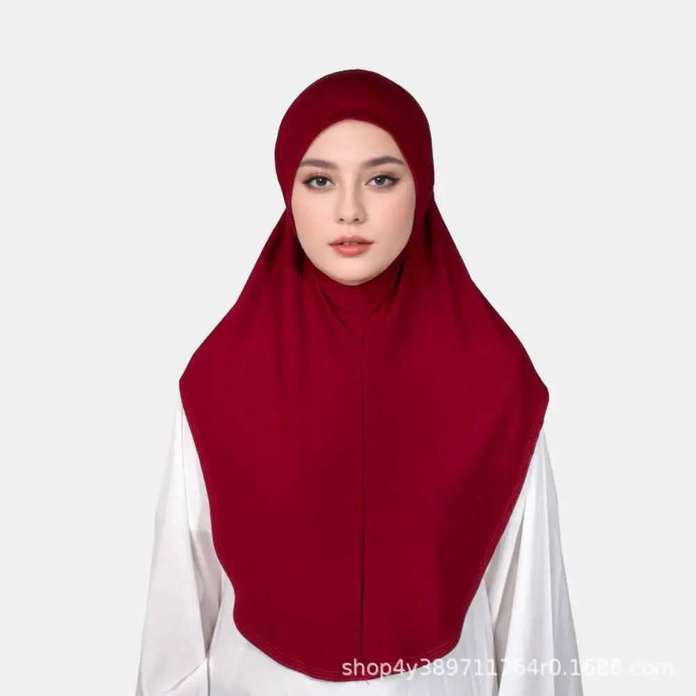 Hijab Long en Mousseline avec Bonnet Intégré – Léger, Confortable et Élégant
