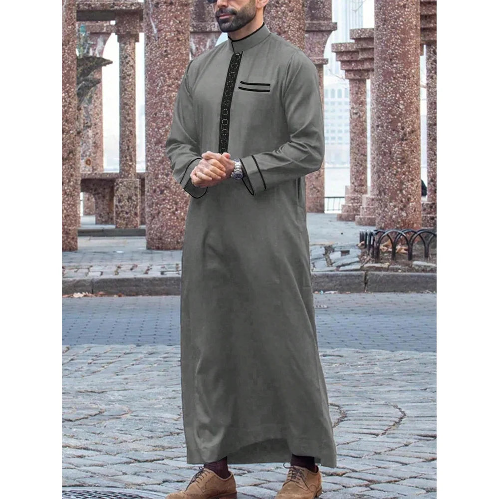 Khamis Homme Brodé Premium – Qamis Élégant Manches Longues