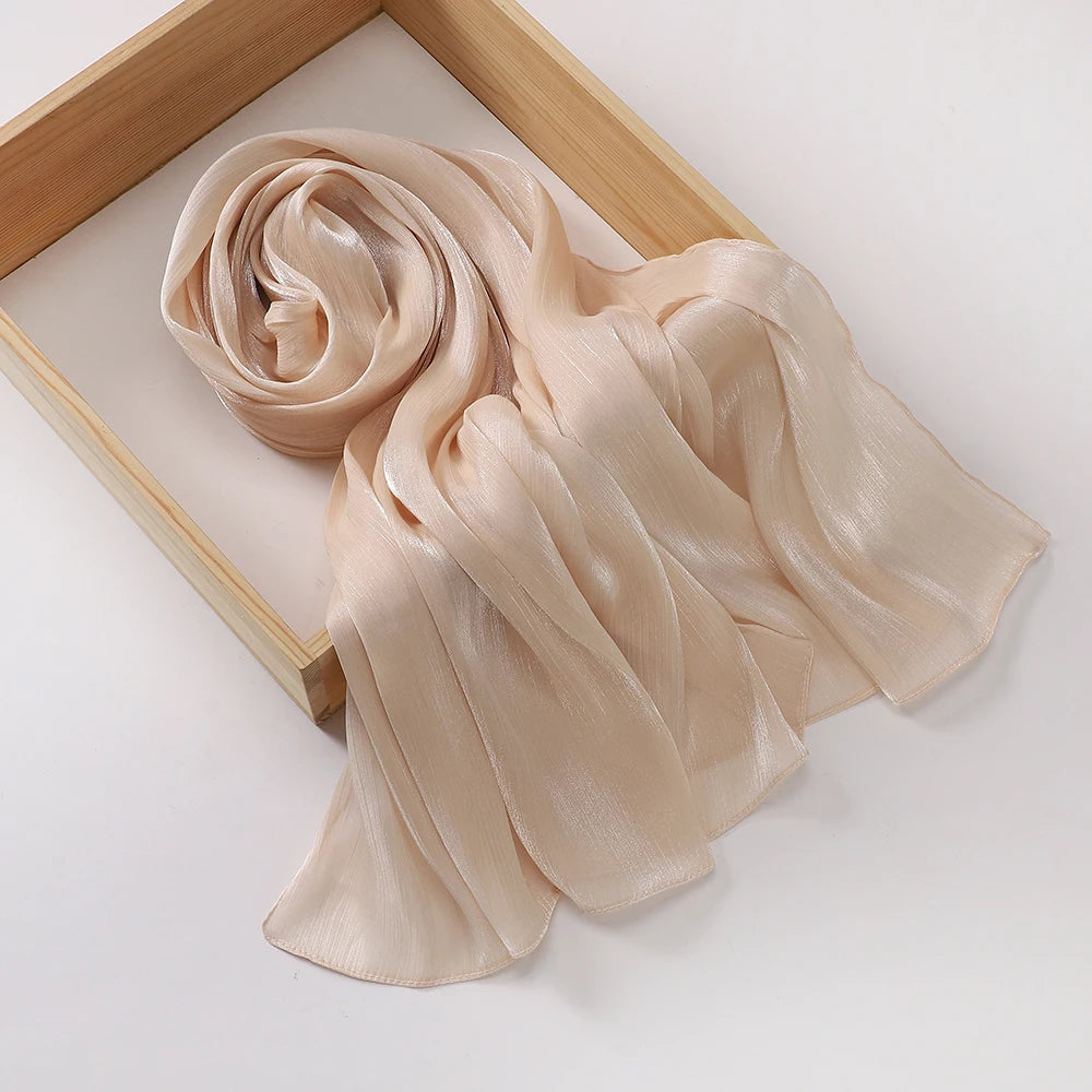 Hijab Premium en Mousseline Brillante – Léger, Respirant et Élégant pour Femme Musulmane