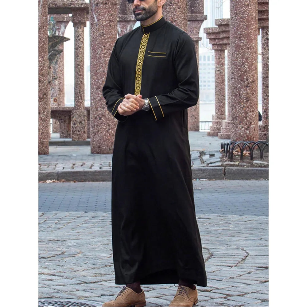 Khamis Homme Brodé Premium – Qamis Élégant Manches Longues