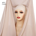 Hijab Premium Instantané avec Aimants Intégrés | Mousseline avec Bonnet | Prêt à Porter