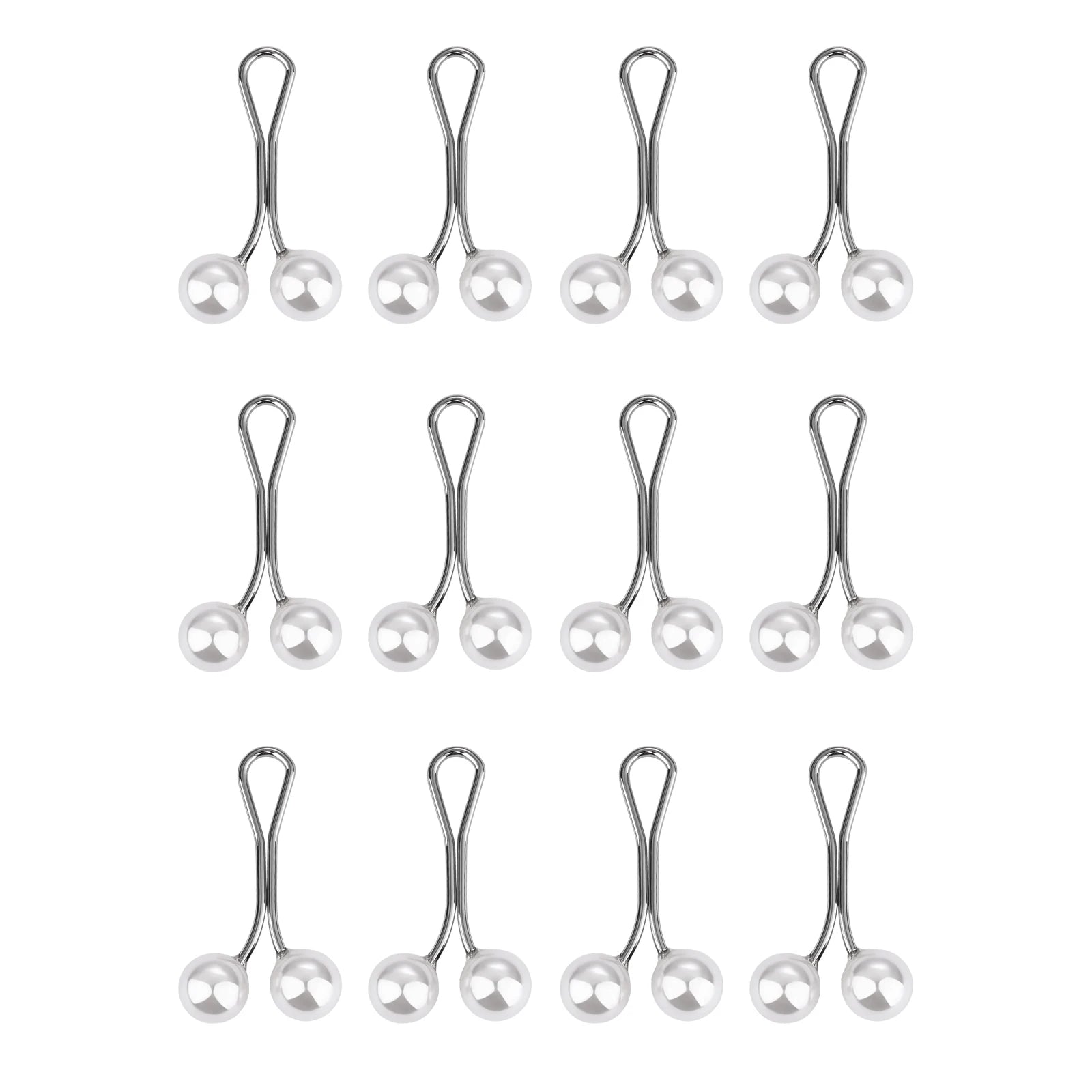 Lot de 12 Épingles à Hijab avec Perles – Broches Élégantes pour Foulard, Châle et Voile Musulman