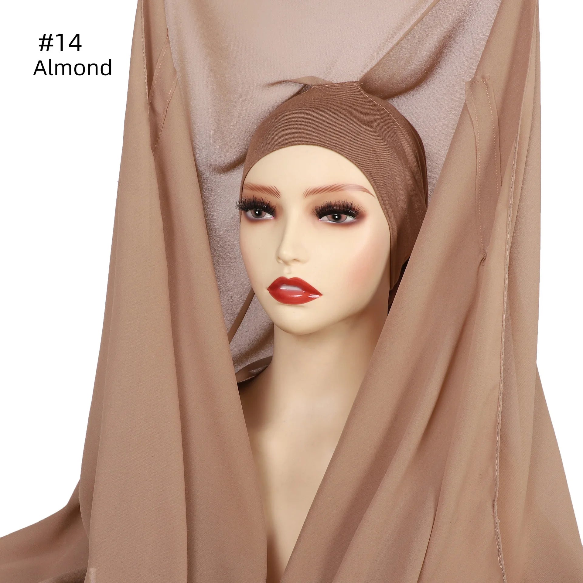 Hijab Premium Instantané avec Aimants Intégrés | Mousseline avec Bonnet | Prêt à Porter