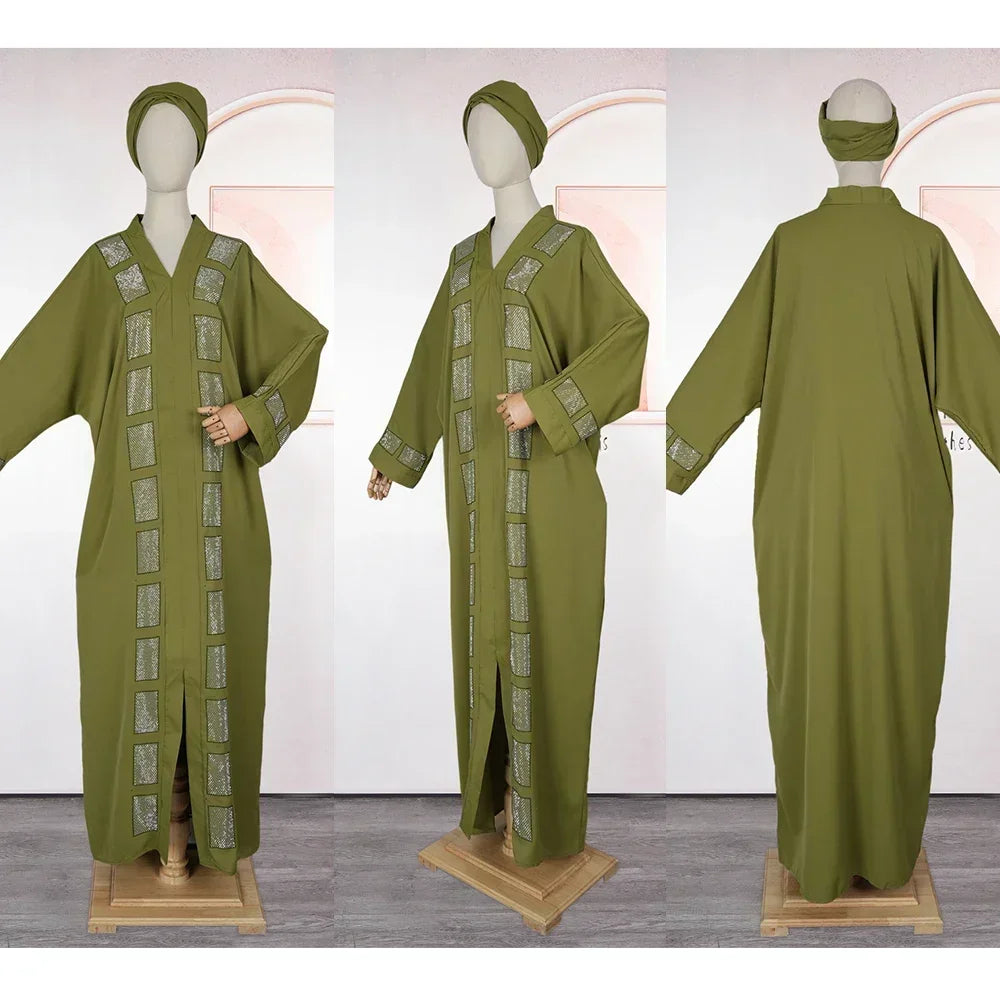 Abaya élégante pour femme - style Dubaï - caftan long