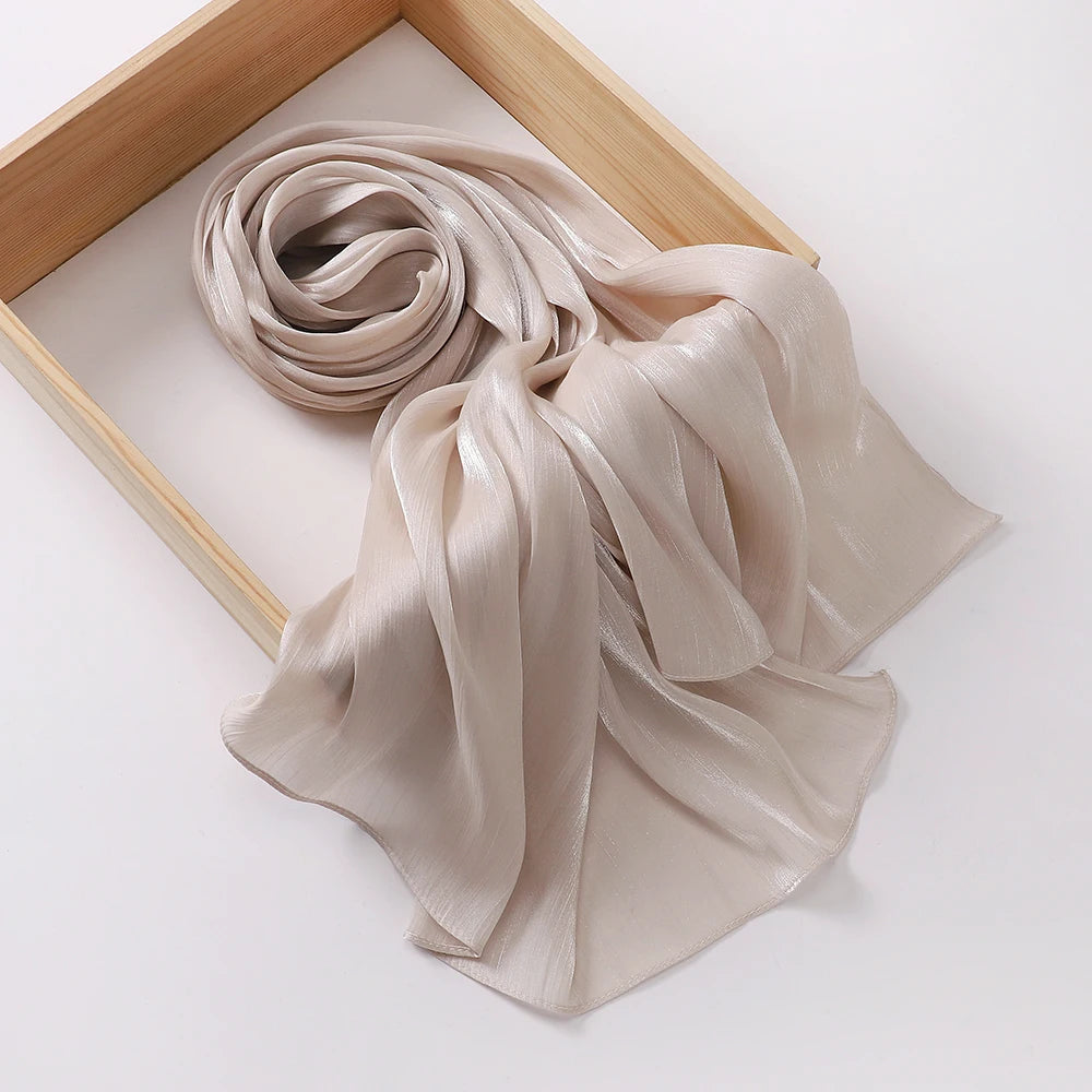 Hijab Premium en Mousseline Brillante – Léger, Respirant et Élégant pour Femme Musulmane