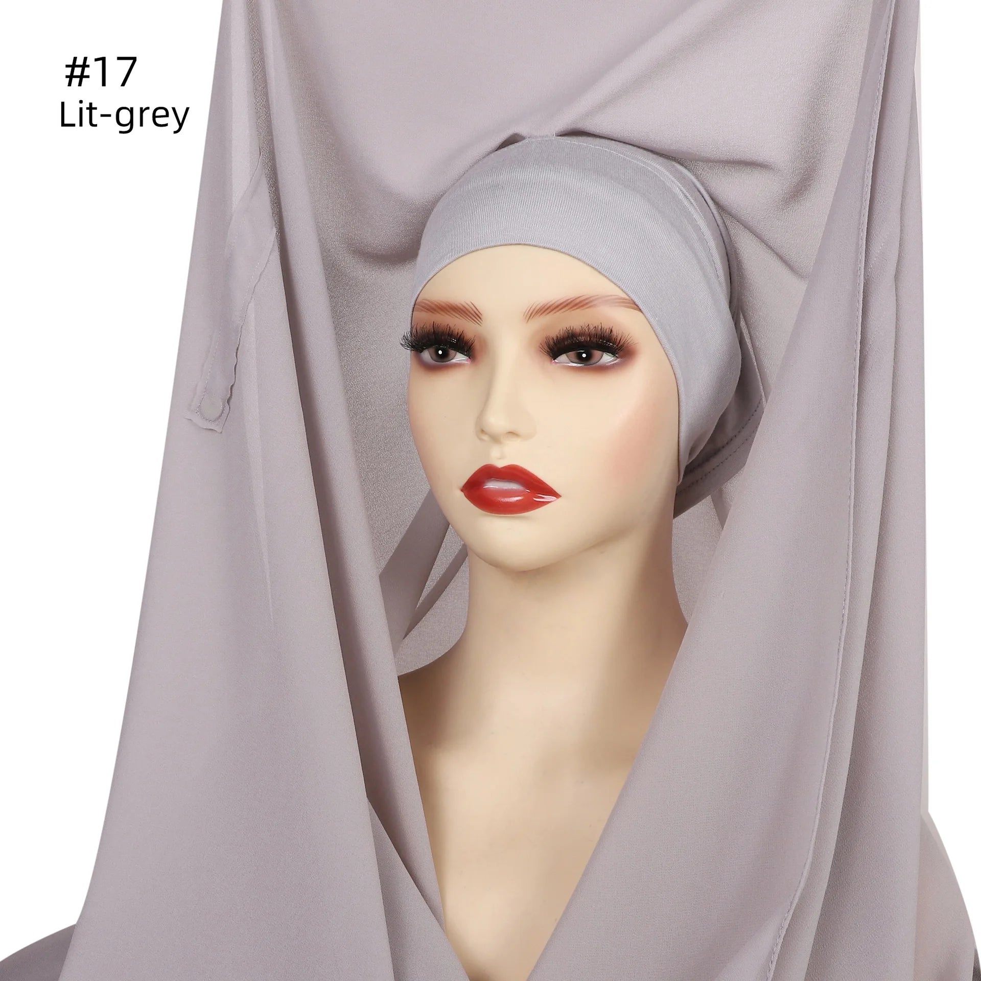 Hijab Premium Instantané avec Aimants Intégrés | Mousseline avec Bonnet | Prêt à Porter
