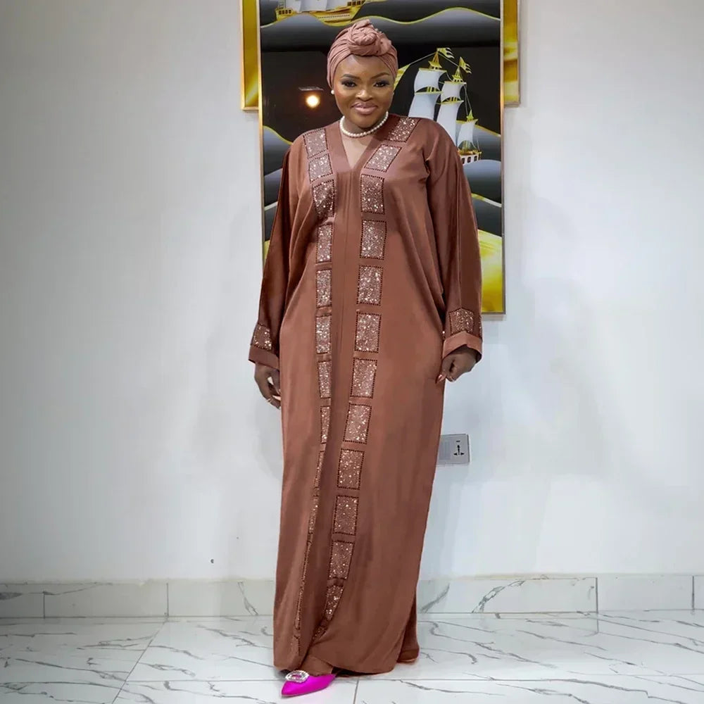 Abaya élégante pour femme - style Dubaï - caftan long