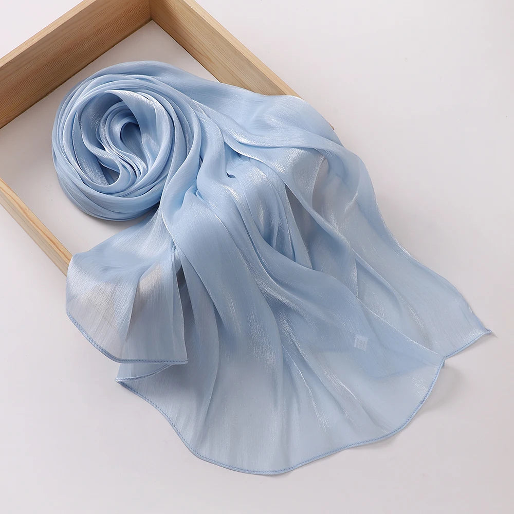 Hijab Premium en Mousseline Brillante – Léger, Respirant et Élégant pour Femme Musulmane