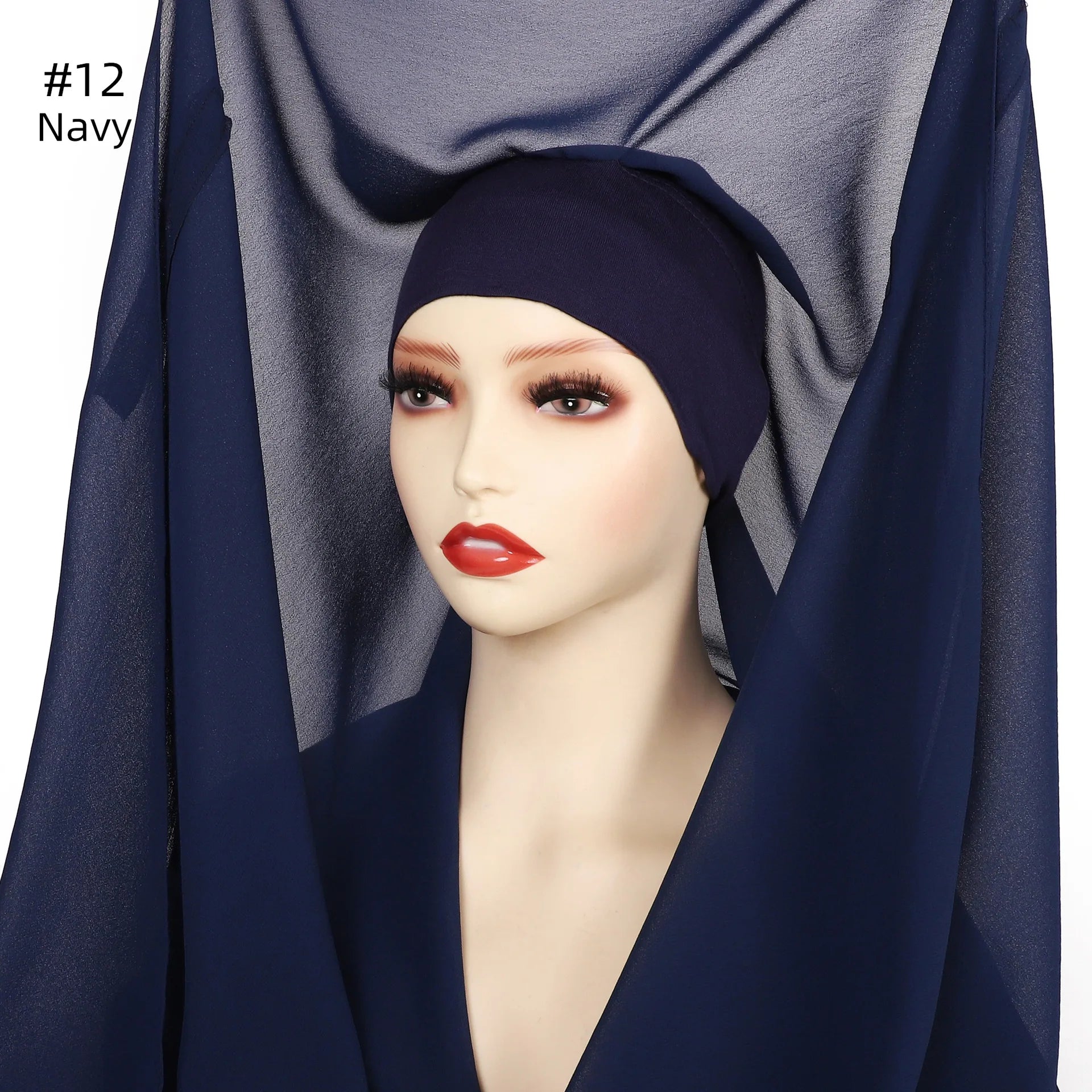 Hijab Premium Instantané avec Aimants Intégrés | Mousseline avec Bonnet | Prêt à Porter