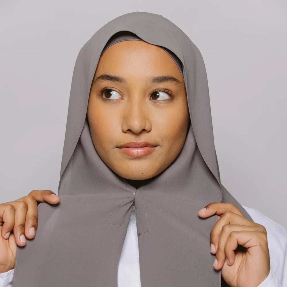 Hijab Premium Instantané avec Aimants Intégrés | Mousseline avec Bonnet | Prêt à Porter