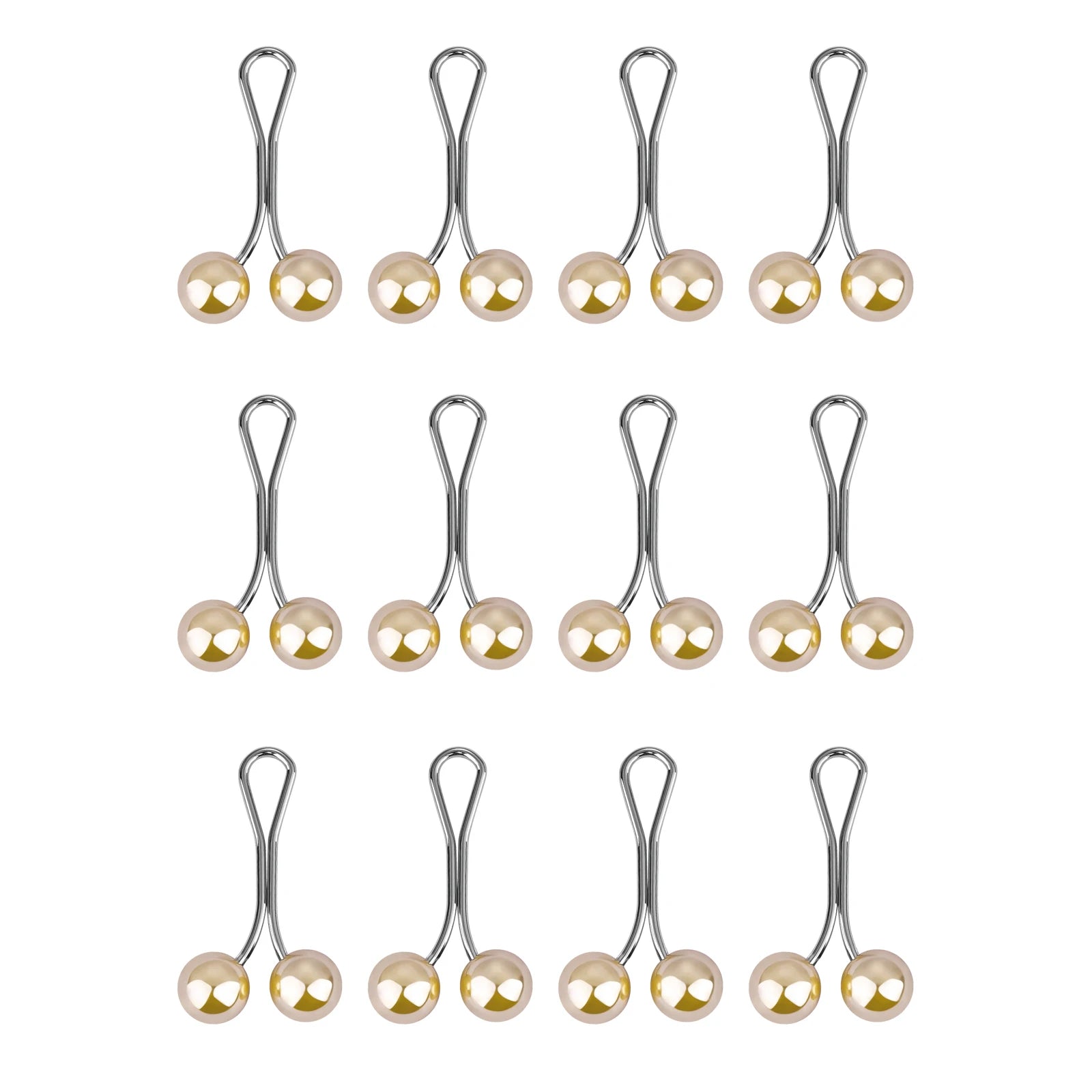Lot de 12 Épingles à Hijab avec Perles – Broches Élégantes pour Foulard, Châle et Voile Musulman