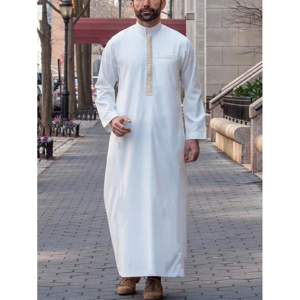 Khamis Homme Brodé Premium – Qamis Élégant Manches Longues