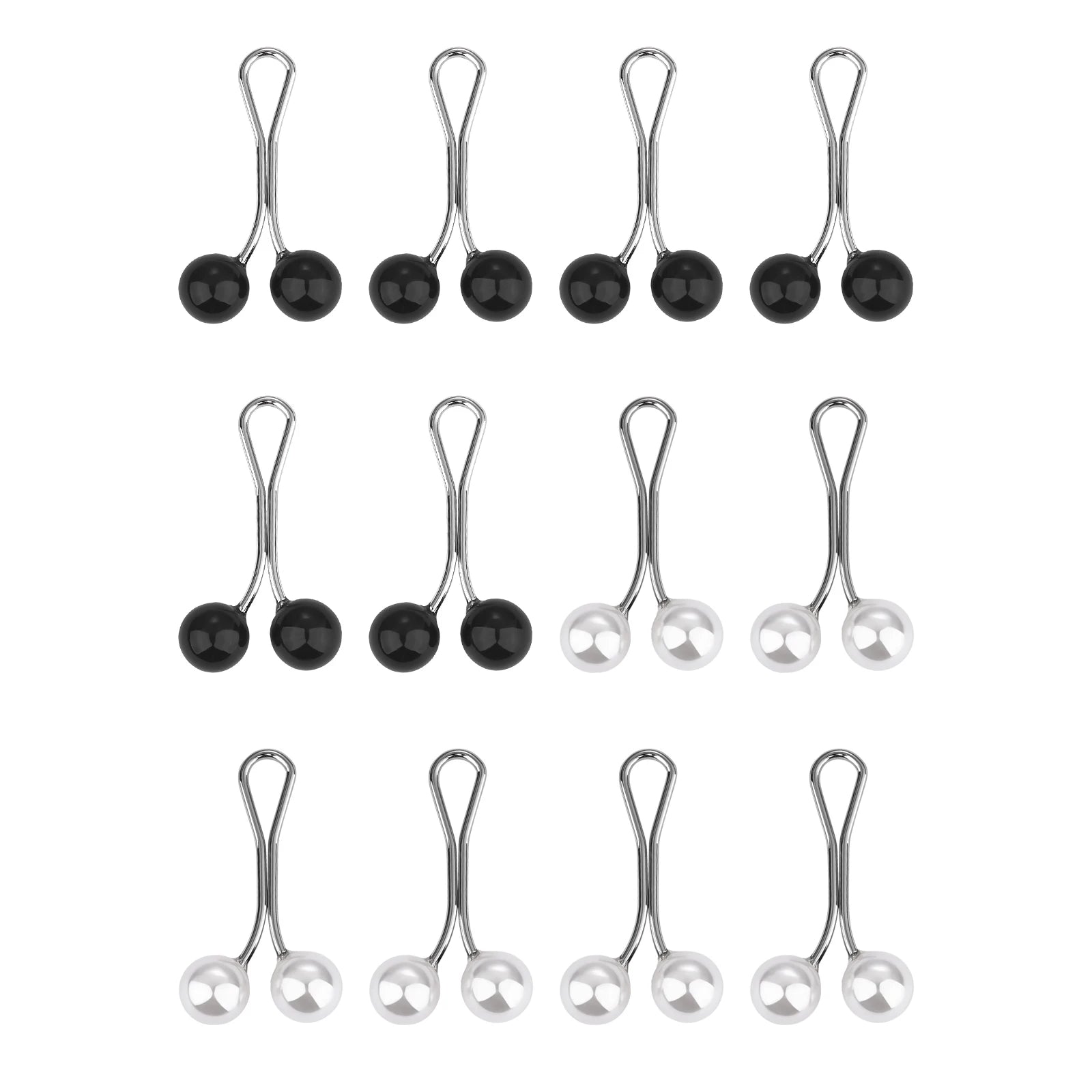 Lot de 12 Épingles à Hijab avec Perles – Broches Élégantes pour Foulard, Châle et Voile Musulman