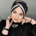 Turban Hijab Croisé en Jersey – Prêt à Porter, Élégant et Confortable