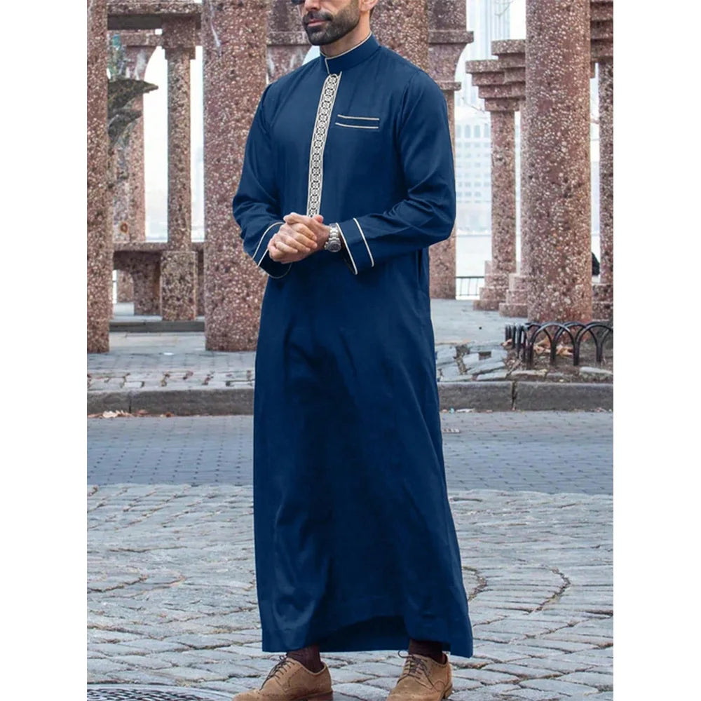 Khamis Homme Brodé Premium – Qamis Élégant Manches Longues