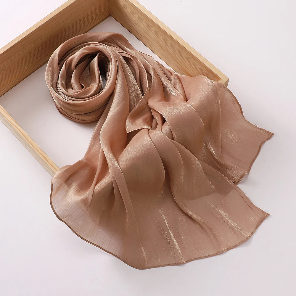 Hijab Premium en Mousseline Brillante – Léger, Respirant et Élégant pour Femme Musulmane