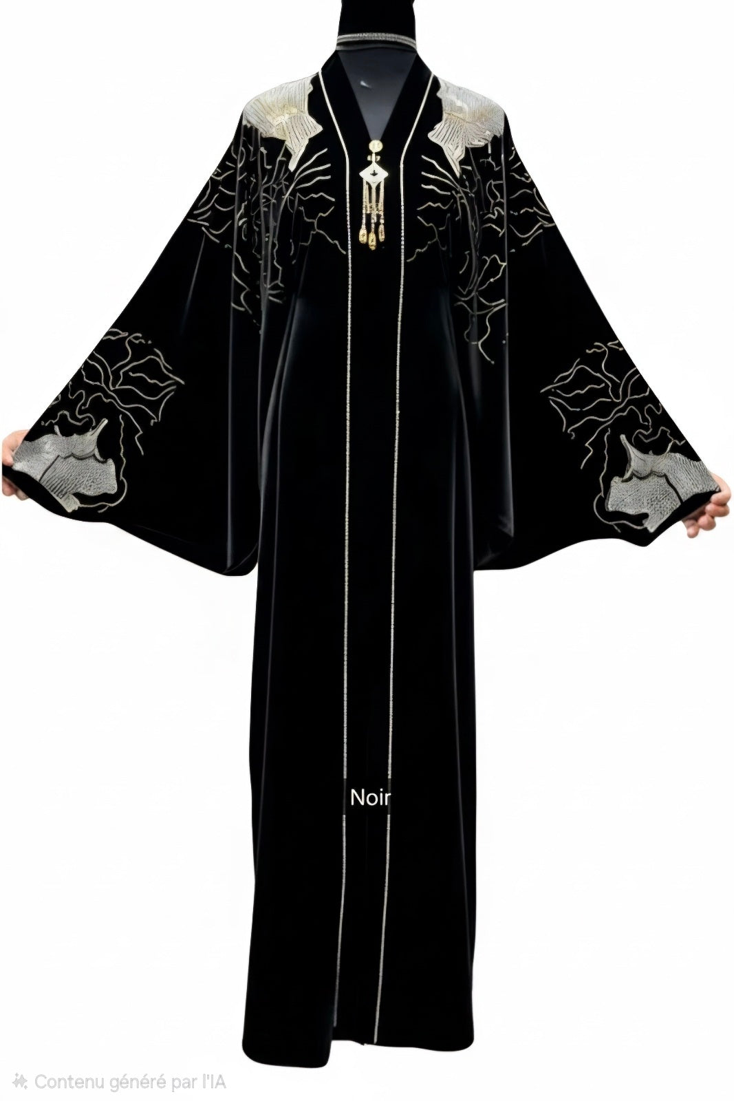 Abaya Dubai : Ensembles 2 piéces avec col assorti