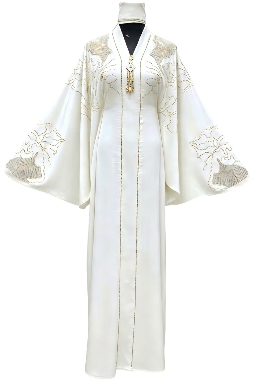 Abaya Dubai : Ensembles 2 piéces avec col assorti