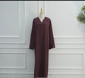 Abaya Ample à Rayures  – Style Tailleur & Élégance Moderne